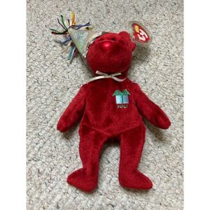 Ty Beanie Baby July Birthday Bear Red Party‎ Hat Plush Toy Collectible